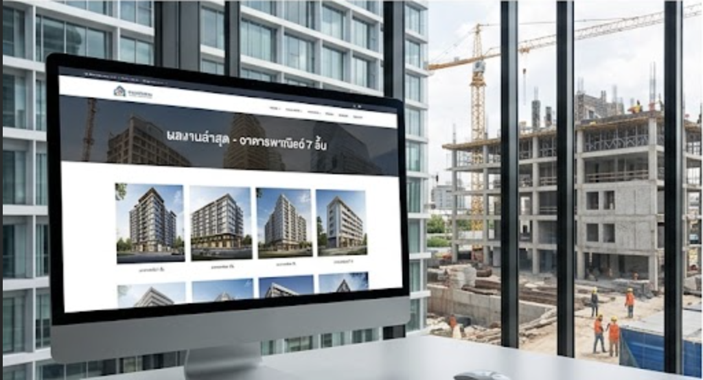 ตัวอย่างผลงานรับทำเว็บไซต์ บริษัทรับเหมาก่อสร้าง Portfolio ผลงาน WordPress